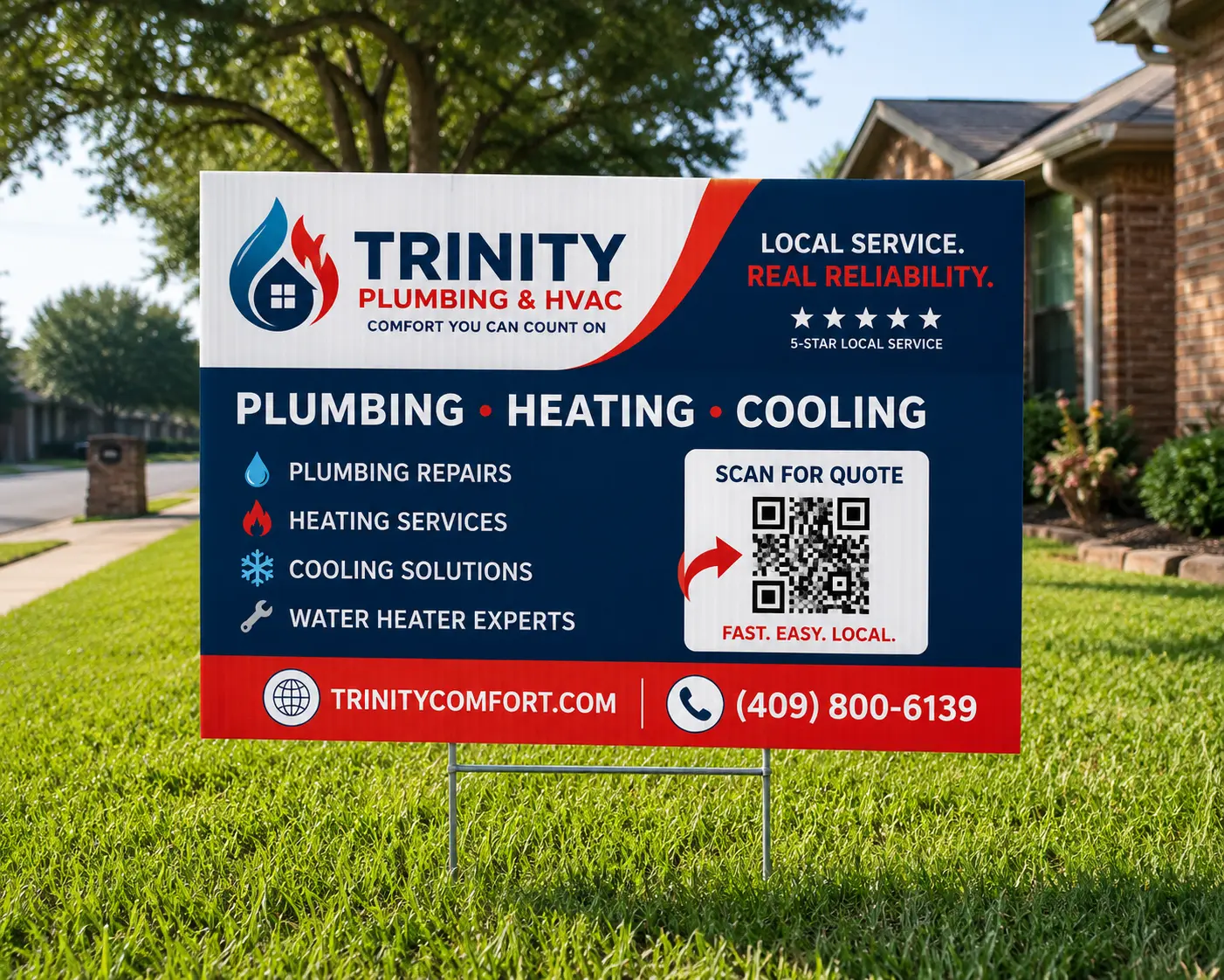 Yard sign and QR code campaign concept by Pixel & Panel
