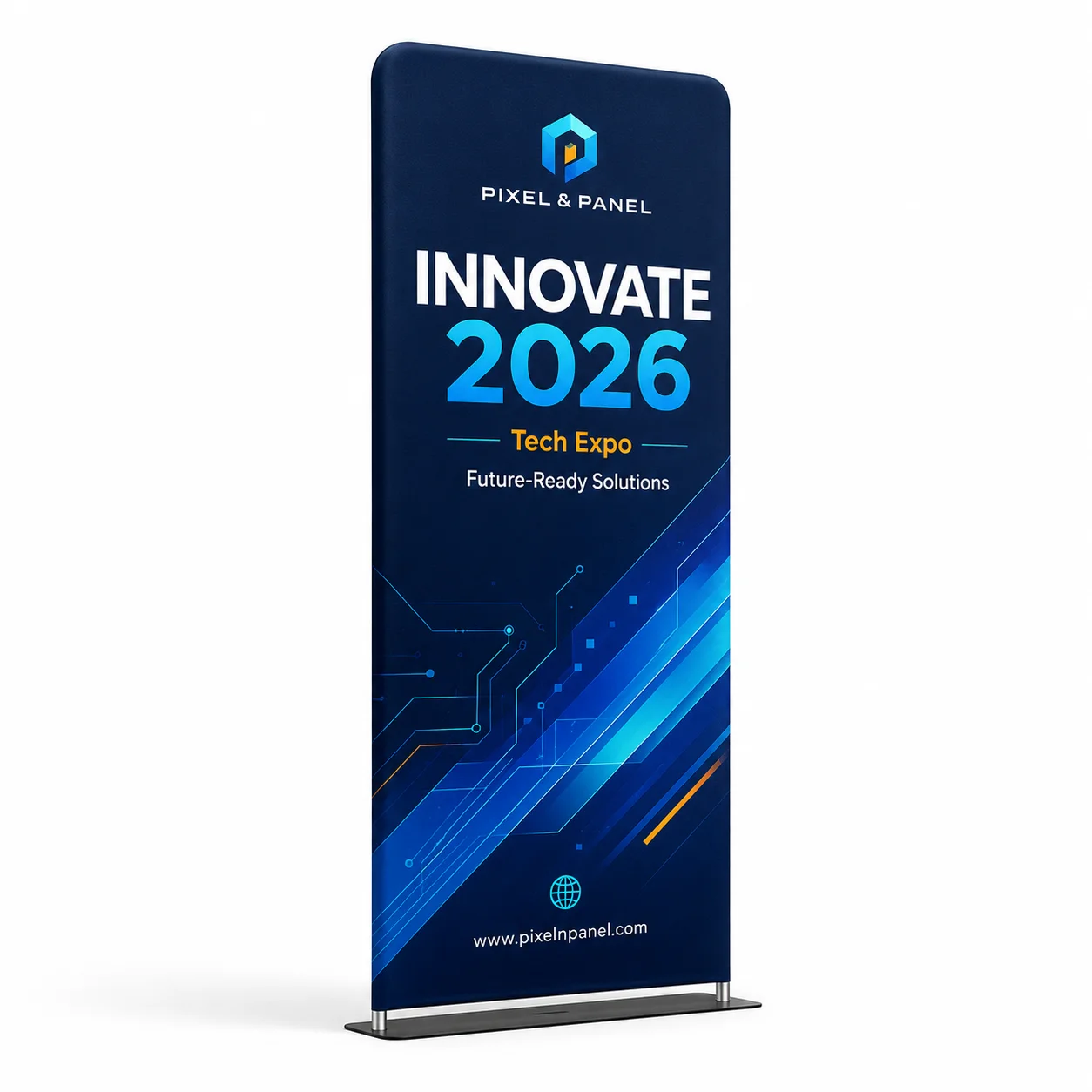 Tension fabric display stand with printed graphic for trade shows in the Golden Triangle TX