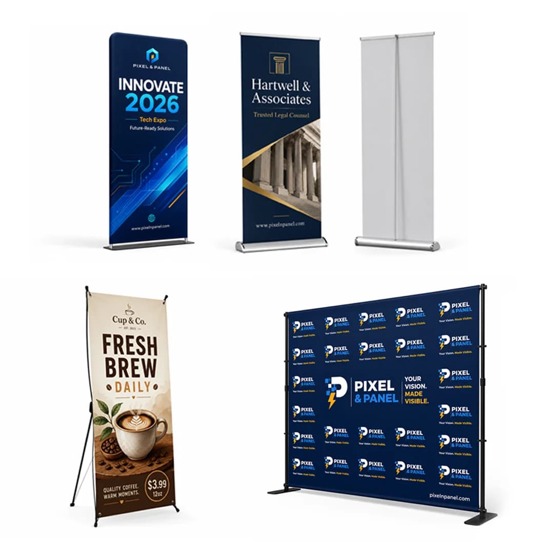 Custom Banner Stands — Pixel & Panel