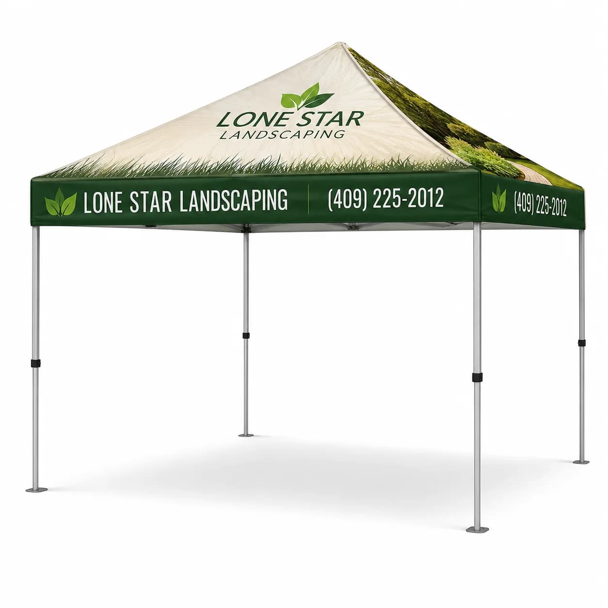 Custom printed 10x10 event tent canopy in Beaumont TX