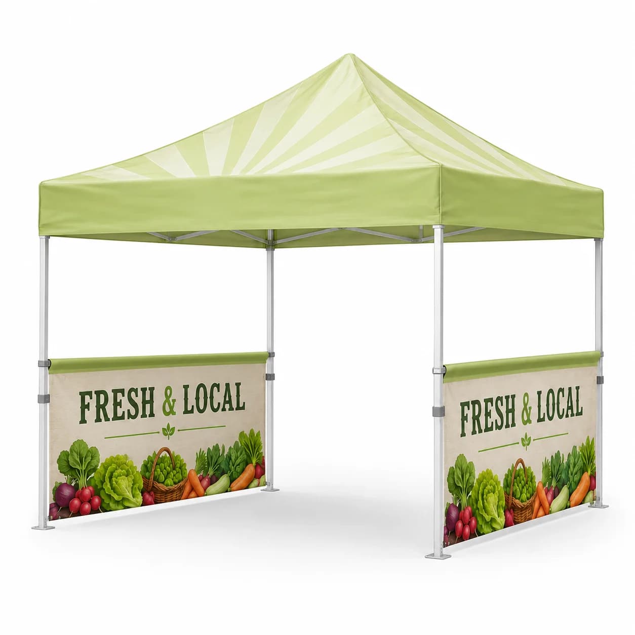 Printed half wall for canopy event tent in Beaumont TX