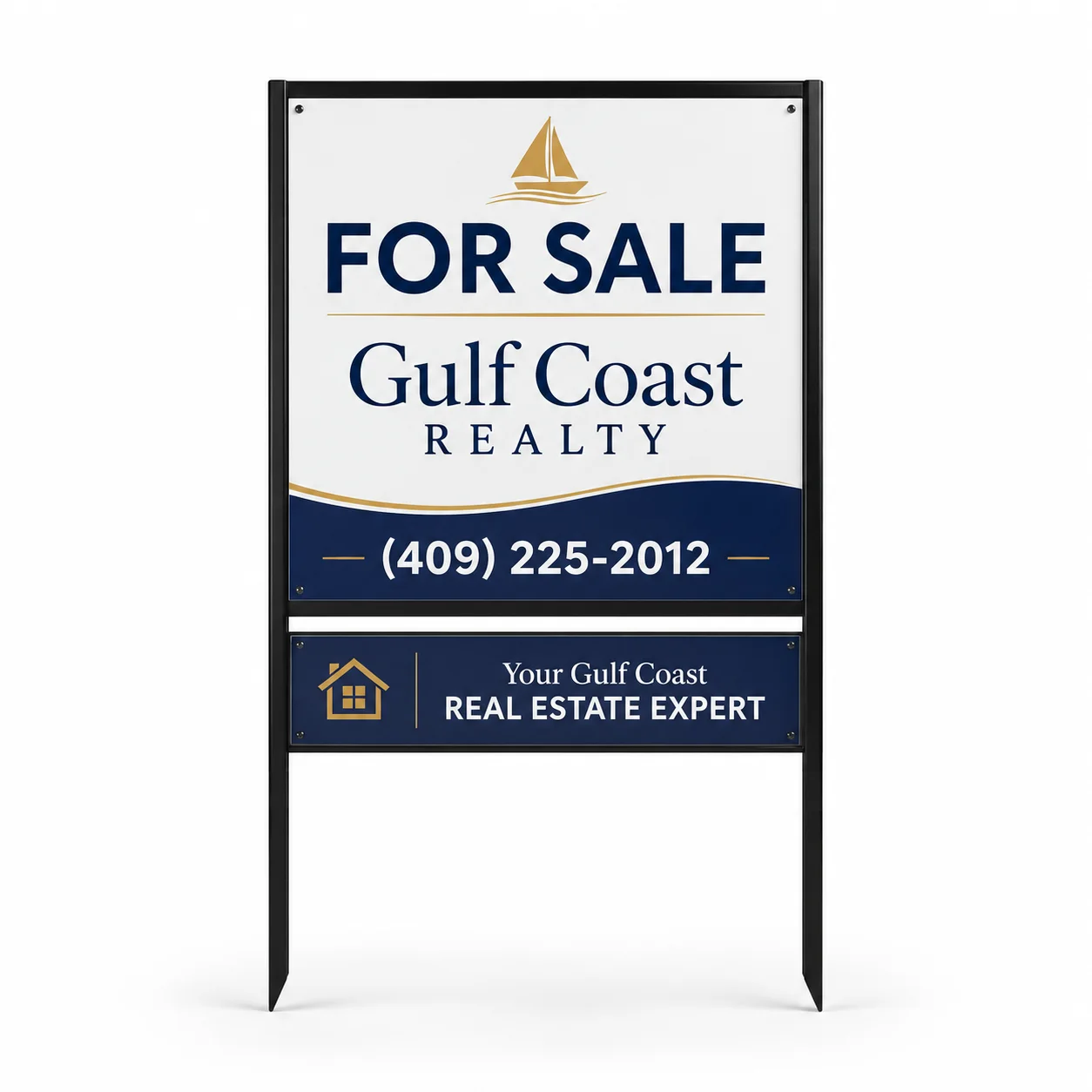 Real estate H-frame yard sign holder in Beaumont TX